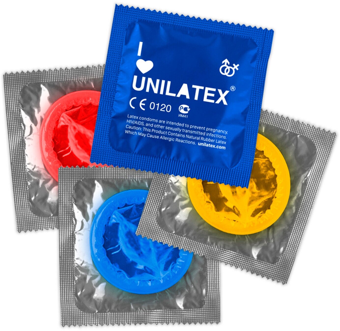 Unilatex / Презервативы Unilatex Multifruits 12+3 шт, фруктовые, цветные.