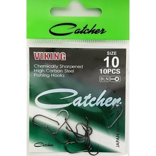 Крючок Catcher VIKING Size 10 (3 пакетика)