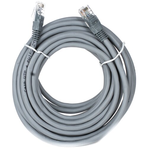 Патч-корд Telecom NA102-UTP-C6-20M, 20 м, 1 шт., серый сетевой кабель telecom utp cat 6 20m grey na102 utp c6 20m