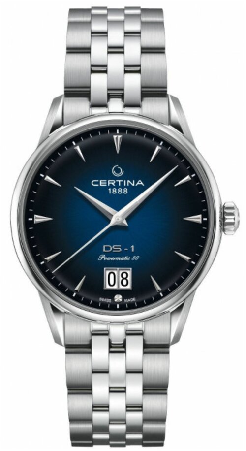 Наручные часы Certina Часы Certina DS-1 Big Date C029.426.11.041.00, синий, серебряный