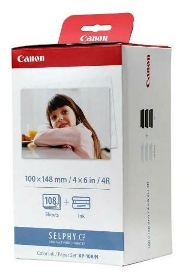 Набор для печати Canon KP-108IN (картридж и бумага на 108 отпечатков) оригинальный