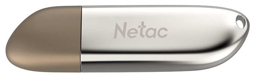 Флешка Netac U352, 8Gb, USB 2.0, Серебристый/Коричневый NT03U352N-008G-20PN - фото №2