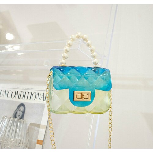 фото Сумка мессенджер , фактура стеганая, розовый, бесцветный dav