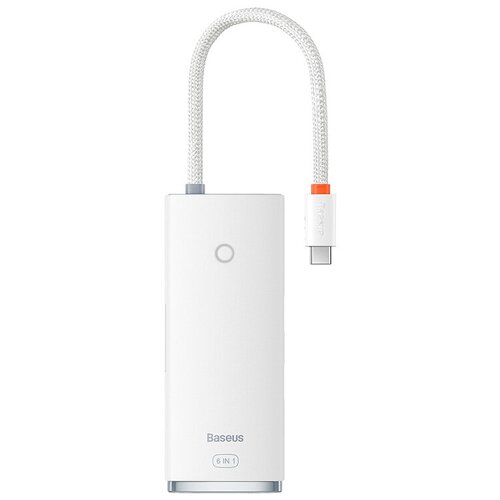 ПереходникАдаптер BASEUS Lite Series 6-Port Разветвитель Type-C - 2USB30HDMIType-C DataSDTF белый 999900₽