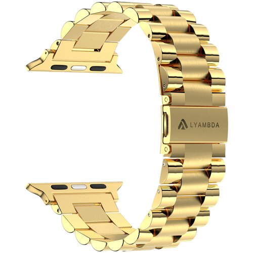 Lyambda Ремешок из нержавеющей стали Keid для Apple Watch 42/44 mm, gold ремешок lyambda keid dsg 05 20 db темно синий