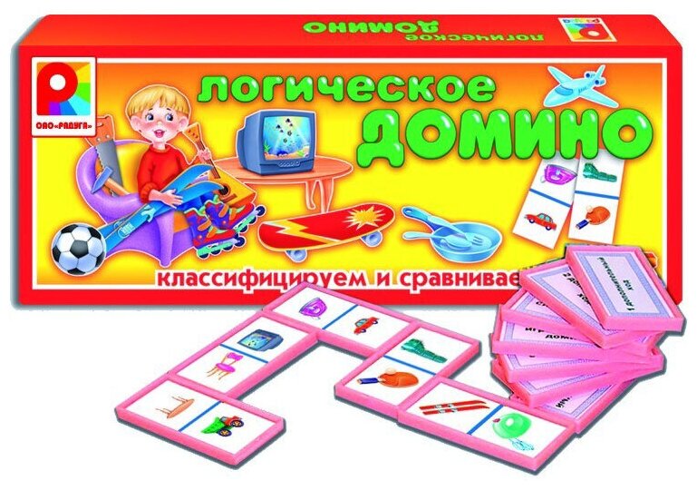 Настольная игра Радуга Логическое домино Предметы 2 С-558 — фото 1