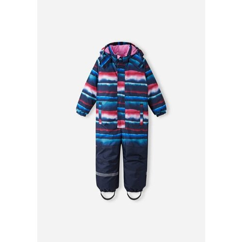 фото Комбинезон для девочки siiko 7100021a-6963 lassie, размер 116, цвет 6963-темно-синий с розовым рисунком