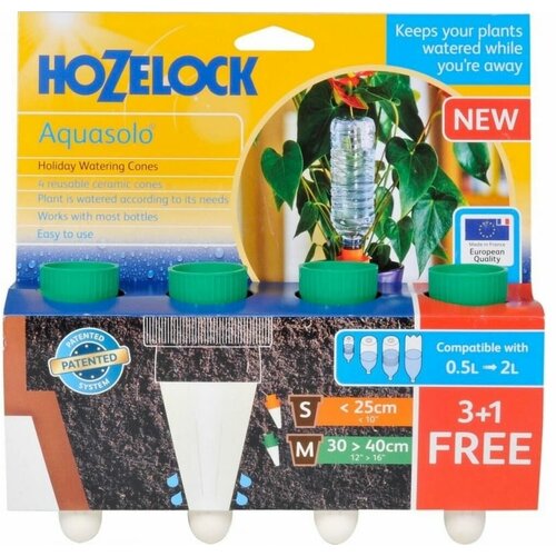 Конусы керамические поливочные HoZelock для вазонов 30-40 см, 4 шт в упаковке, для резервуаров от 0,5 до 2 л.