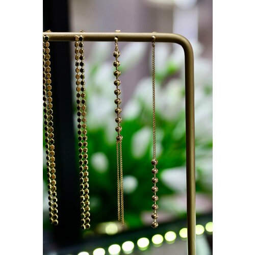 Серьги , бижутерный сплав, золочение, золотой