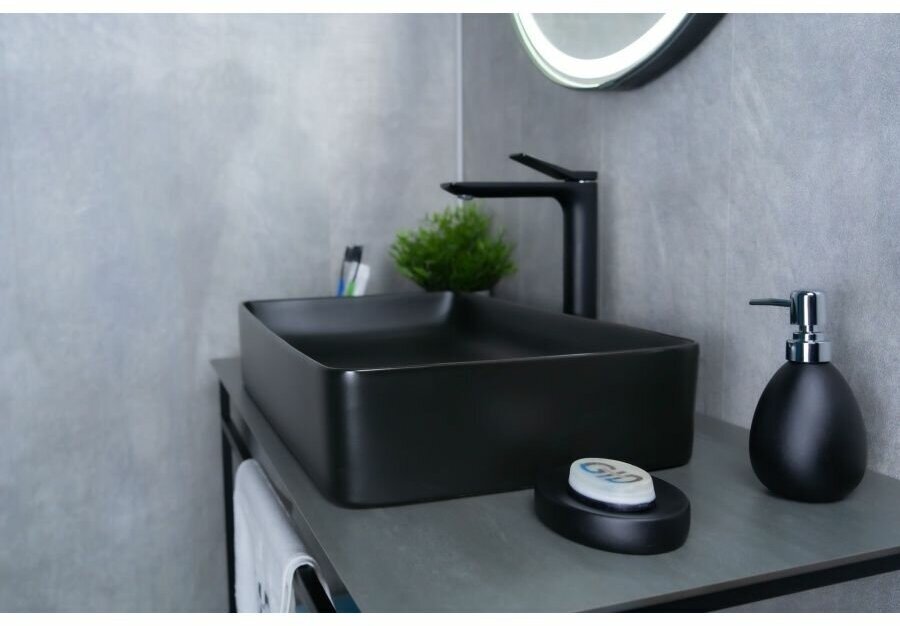 Накладная черная раковина для ванной Gid BM9396 - фотография № 6