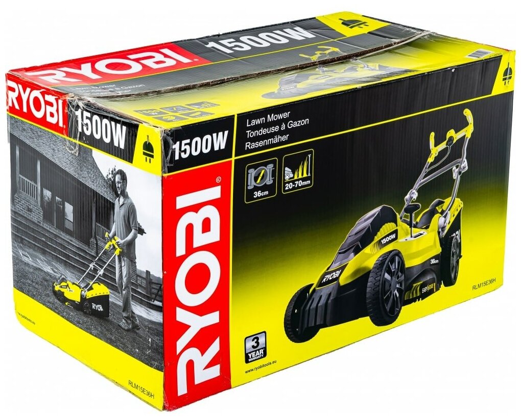 Электрическая газонокосилка RYOBI RLM 15E36H 1500 Вт 36