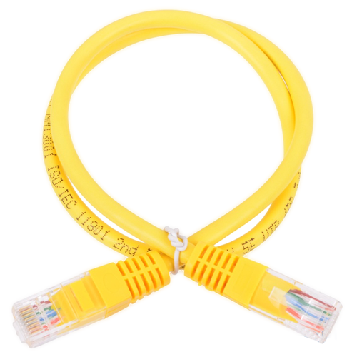 Патч-корд Neomax NM13001-005, 0.5 м, желтый сетевой кабель neomax utp cat 5e 3m red nm13001 030r