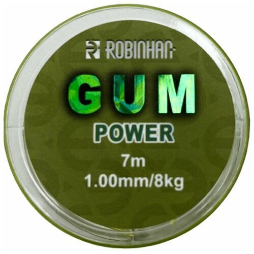 Фидерная амортизирующая резина фидергам ROBINHAN POWER GUM прозрачный 7 м 1,0 мм