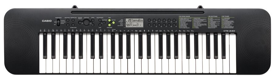 Синтезатор CASIO CTK-240 чёрный 49 клавиш без адаптера AD-E95100LG