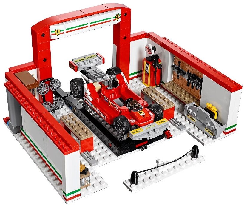 Конструктор LEGO Speed Champions Гараж Ferrari, 841 деталь (75889) - фото №7
