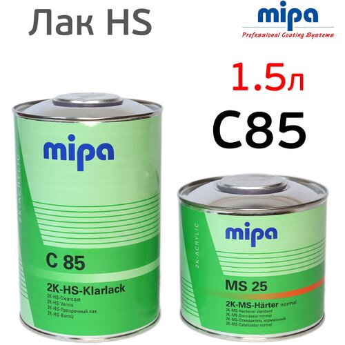 Лак Mipa HS C85 (1л+0,5л) с защитой от царапин и УФ