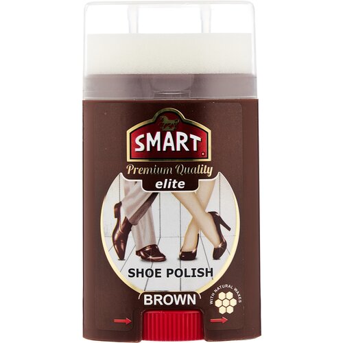 Smart крем для обуви Elite Shoe Polish, коричневый, 60 мл