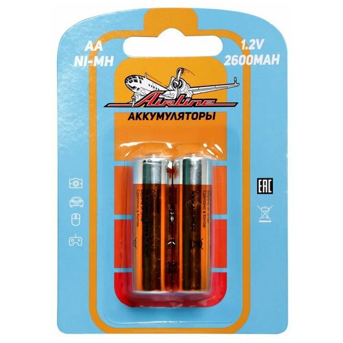 AA2602 AIRLINE Батарейки AA HR6 аккумулятор Ni-Mh 2600 mAh 2шт. (AA-26-02)