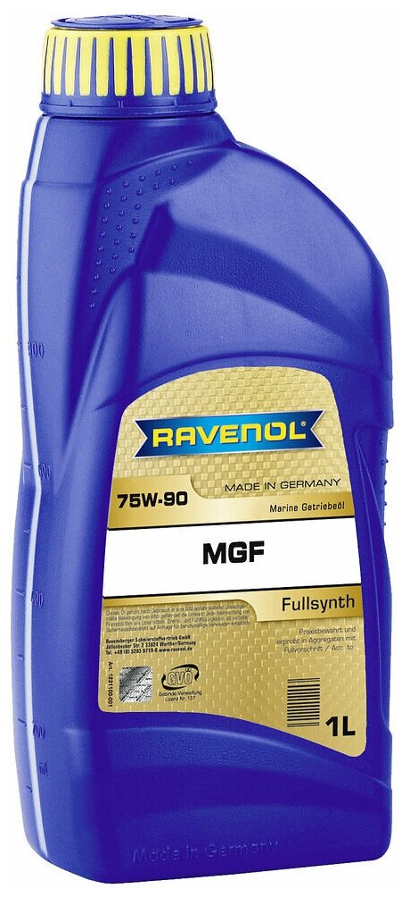 Трансмиссионное масло RAVENOL MARINE Gear Fullsynth. MGF SAE 75W-90 (1л) RAVENOL / арт. 123110000101999 - (1 шт)