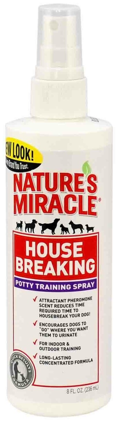 Спрей Nature's Miracle House Breaking для приучения к туалету собак , 236 мл