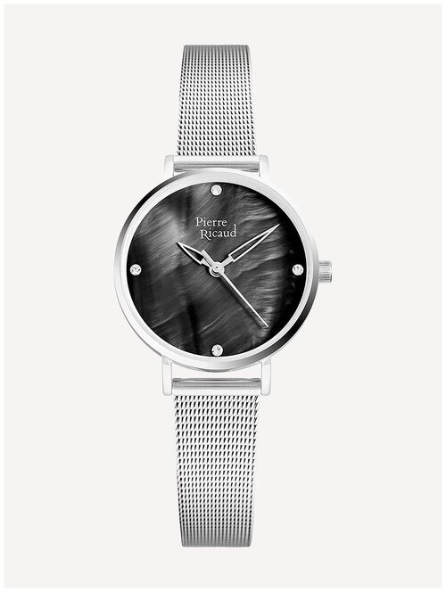 Наручные часы Pierre Ricaud, серебряный, черный