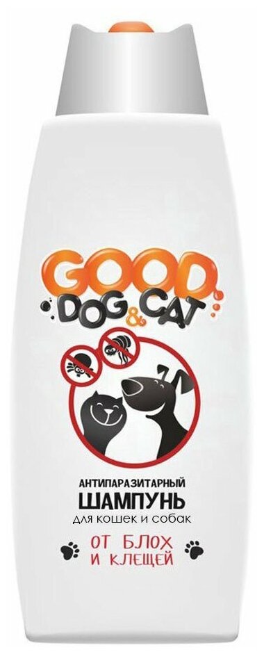 Good Dog шампунь от блох и клещей антипаразитарный для кошек и собак 250 мл