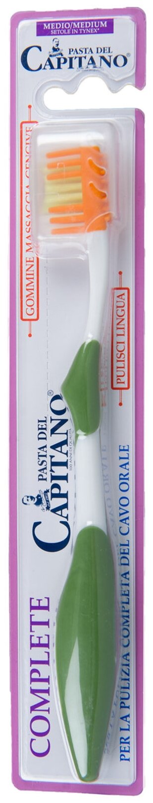 Pasta del Capitano Зубная щетка Complete Medium / Комплексный уход, Средней жесткости, Цвет в ассортименте.