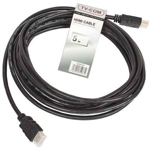 Кабель цифровой HDMI19M to HDMI19M, V1.4+3D, 5m, TV-COM