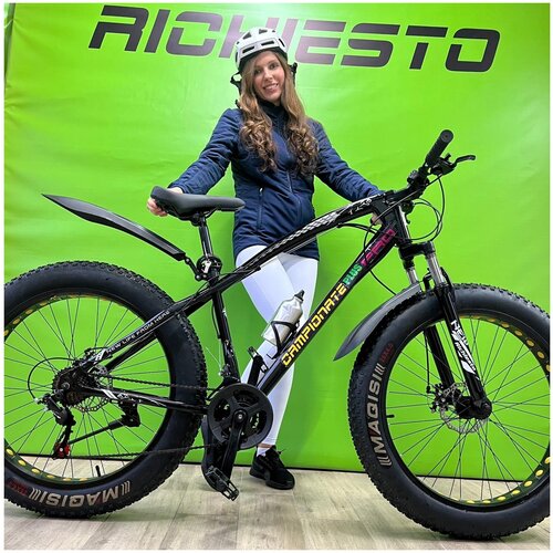 Велосипед фэтбайк Richiesto 26 диаметр колёс подростковыйвзрослыйженскиймужской 1999500₽