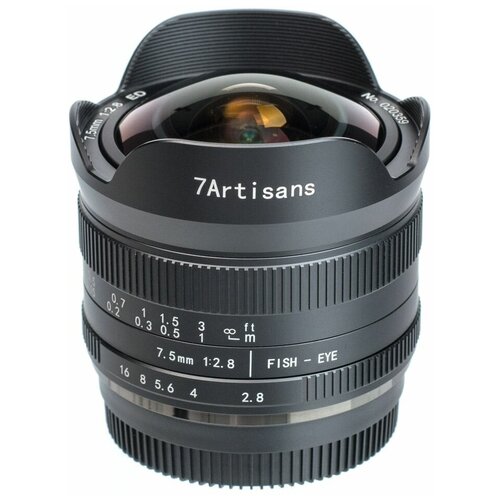 Объектив 7artisans 7.5mm F2.8 II Fuji X объектив 7artisans 35 мм f1 2 ii для fuji fx