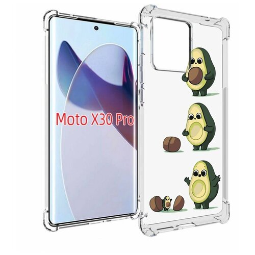 Чехол MyPads авокадо-с-малышом для Motorola Moto X30 Pro задняя-панель-накладка-бампер