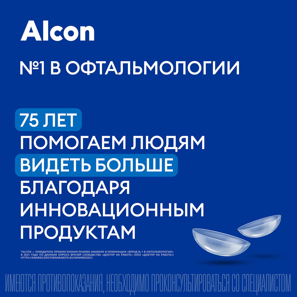Alcon AIR OPTIX plus HydraGlyde Astigmatism (3 линзы) BC 8.7 SPH -2.25 CYL -1.25 AXIS 30 - фотография № 17