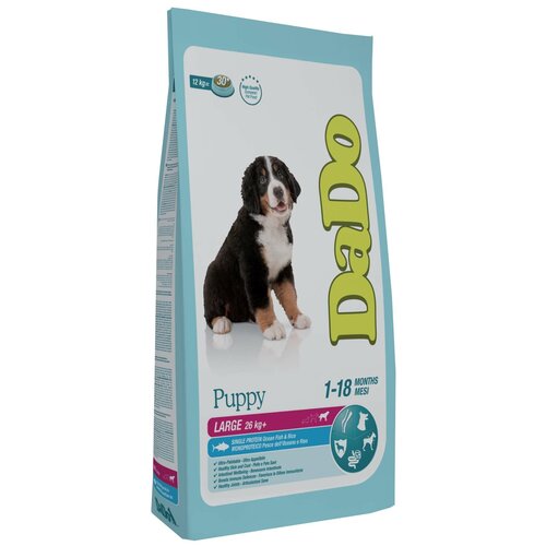Сухой корм для щенков DaDo Для щенков крупных пород с океанической рыбой и рисом 1 уп. х 12 кг (для крупных пород)