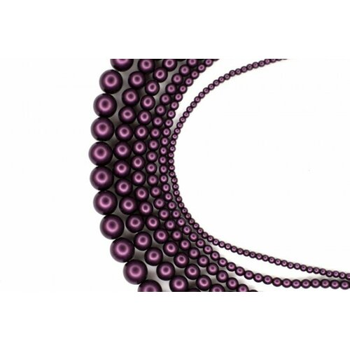 Жемчуг Preciosa, цвет 70161 матовый фиолетовый, 5мм, 10шт