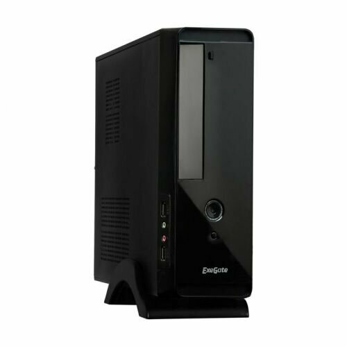 Корпус mATX Exegate MI-209-400W-8 Desktop, miniITX, БП M400 с вент. 8см, 2*USB, аудио, черный