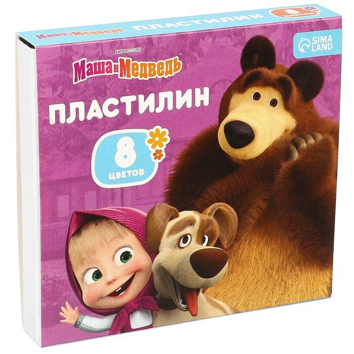 Пластилин Маша и Медведь 8 цв. - фото №8