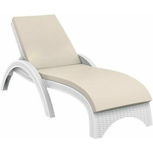 Шезлонг пластиковый Siesta Contract GS 1009 (Fiji) с матрасом 234/GS1009/1/WHITE белый