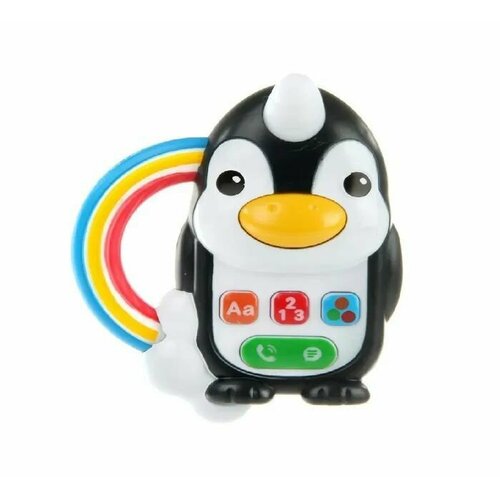 Обучающая интерактивная игрушка Телефон Пингвин / развивающая игрушка, со световыми и звуковыми эффектами