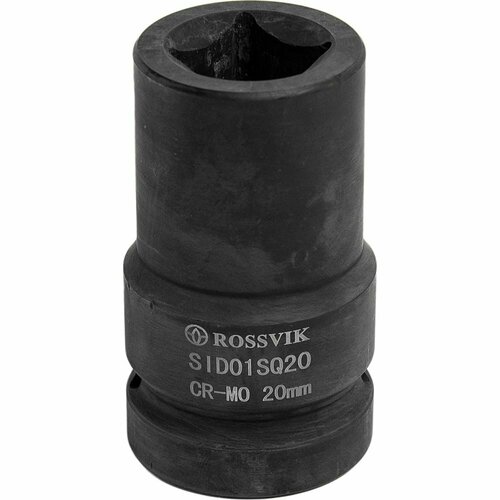 sid061220 головка торцевая ударная глубокая rossvik 1 2 20мм Rossvik Головка торцевая ударная четырехгранная , 1, 20мм, L-80мм SID01SQ20