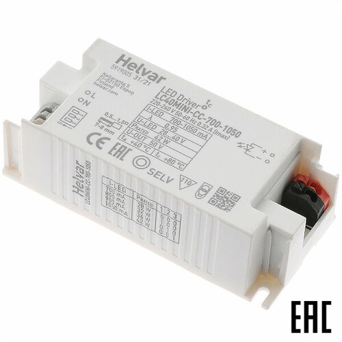 Драйвер LL40BI-CC-350 220-240В вых: 350мА/69-112В 40Вт Helvar