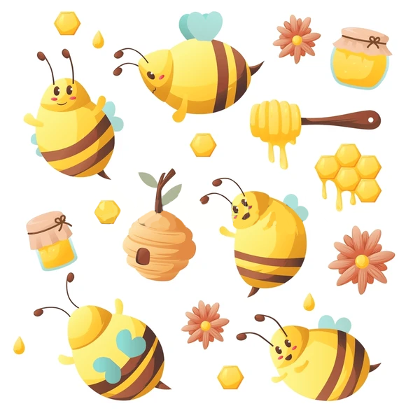 Наклейки стикеры Пчелки