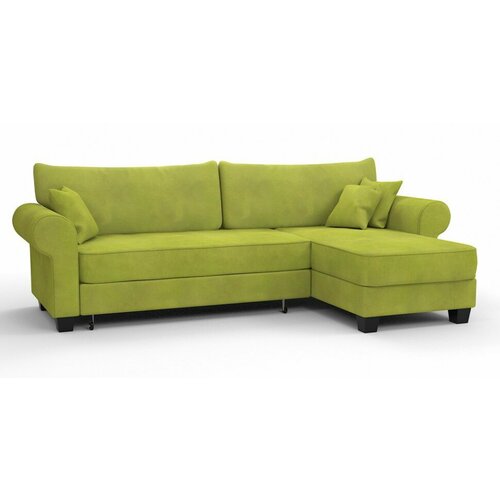 Диван раскладной угловой/Диван-кровать Милфорд Люкс, цвет яблоко