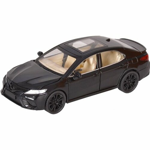 Машина металлическая MX 39280 Toyota Camry свет и звук черный 1:24 модель машины toyota camry 1 24 19см свето звуковые эффекты с инерционным механизмом белый 1 шт