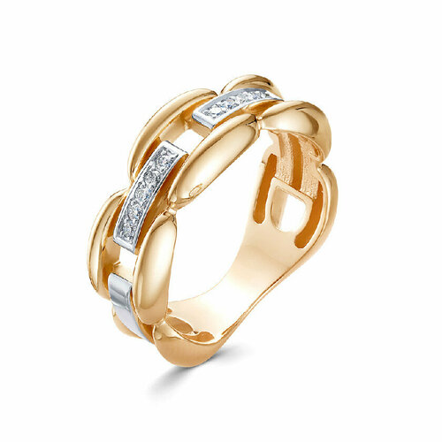 Кольцо Brilliant Style, красное золото, 585 проба, бриллиант, размер 18, золотой, красный