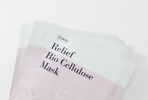 Маска ELMOLU на тканевой основе «Anti-Wrinkle» против морщин, серии «Relief Bio Cellulose Mask»