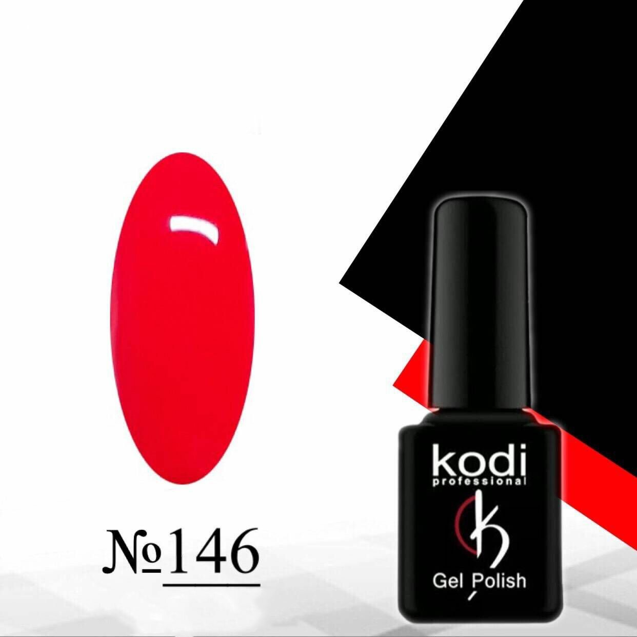 Гель-лак Kodi №146, красный цвет, 7мл, 1 шт