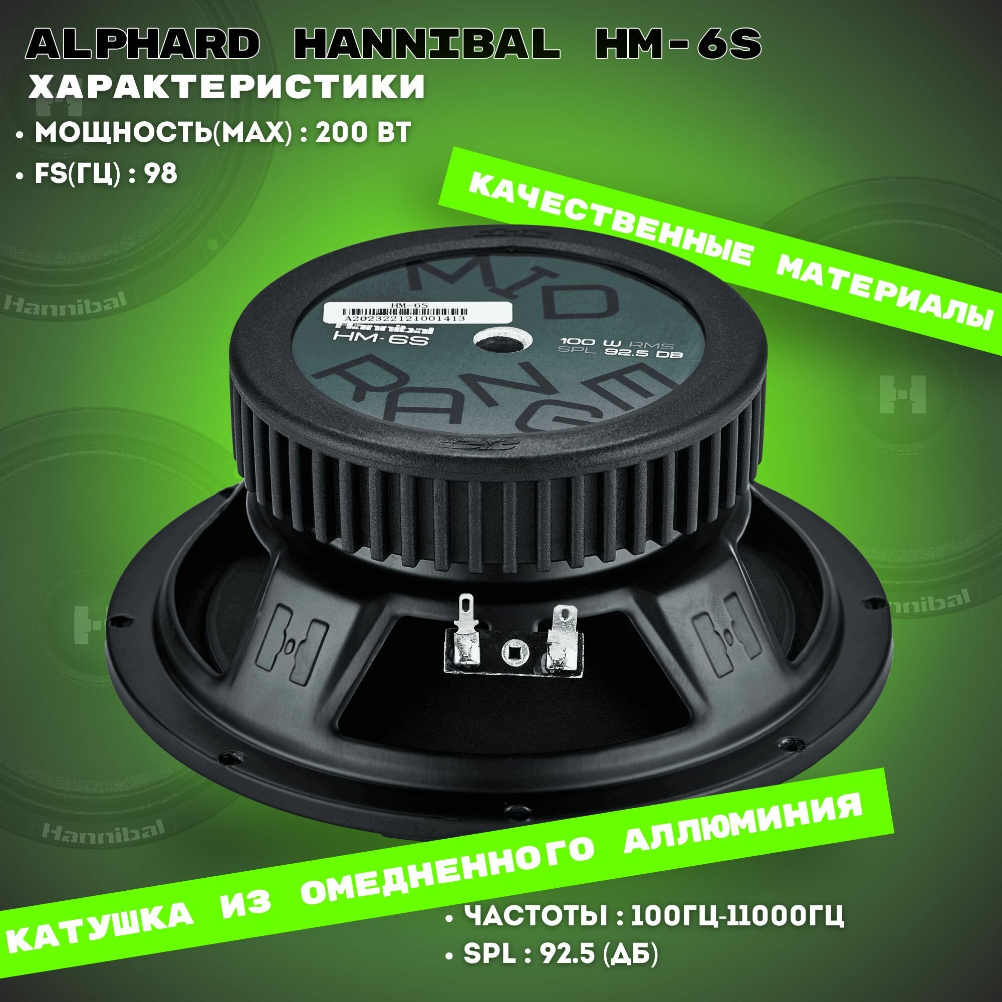 Колонки ALPHARD HANNIBAL HM-6S