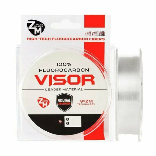 фото Леска zandermaster флюорокарбоновая 100% visor 50m, 0.234мм х 4.35кг zander master