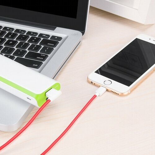 кабель переходник usb type c to lightning hoco x62 fortune pd fast charging data cable for lightning Кабель угловой USB Apple 8 pin HOCO UPL11 красный