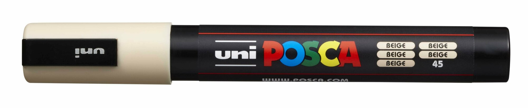 Маркер акриловый UNI POSCA PC-5M, бежевый, 1.8 - 2.5 мм, круглый